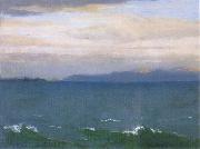 William Stott of Oldham Seascape with Distant Mountains oil painting reproduction